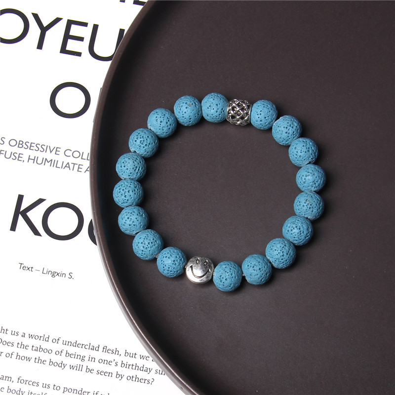 10 mm matēta dabīga rozā zebra akmens rokassprādze sieviešu modes, smaida šarmu rokassprādzes Lucky Energy dziedinošā rokassprādze Homme rotaslietām