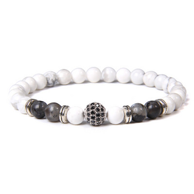 Dabīgā akmens krelles rokassprādzes apaļas lodīšu kulonu rokassprādzes Lapis Lazuli krelles rokassprādzes vīriešiem sievietēm šarms jogas rotaslietas dāvana