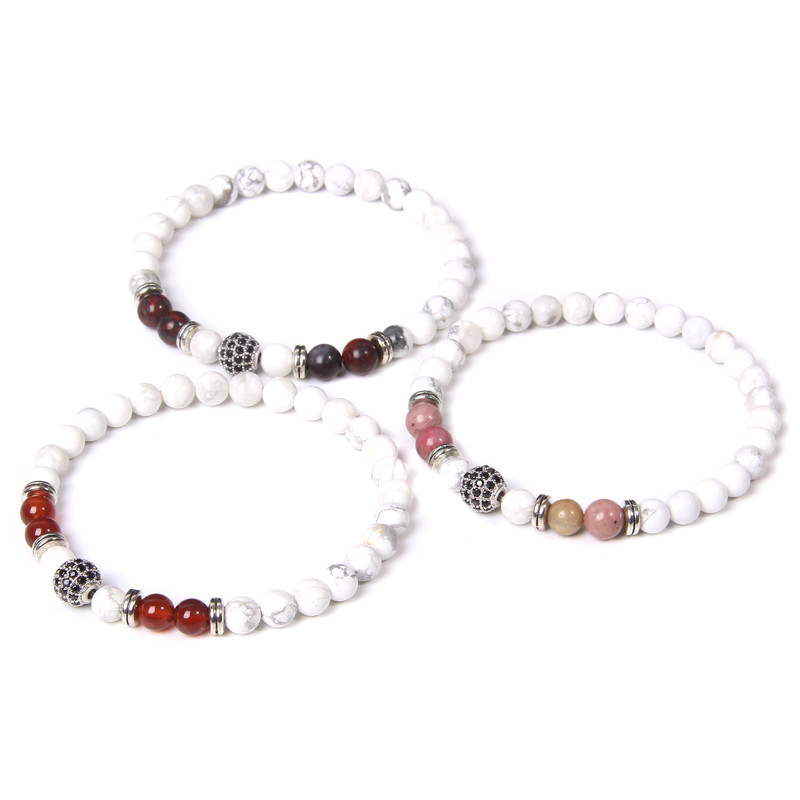 Dabīgā akmens krelles rokassprādzes apaļas lodīšu kulonu rokassprādzes Lapis Lazuli krelles rokassprādzes vīriešiem sievietēm šarms jogas rotaslietas dāvana