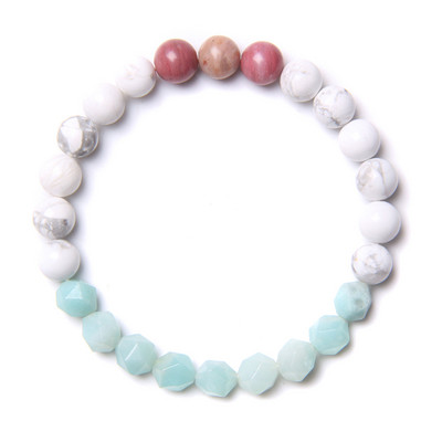 Sieviešu neregulāras krelles rokassprādze Dabīgais akmens šarms Barsprādze Akvamarīns Ahāts Kvarca Rokassprādzes Sieviešu Joga Lucky Rotaslietas 8mm