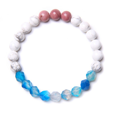 Sieviešu neregulāras krelles rokassprādze Dabīgais akmens šarms Barsprādze Akvamarīns Ahāts Kvarca Rokassprādzes Sieviešu Joga Lucky Rotaslietas 8mm