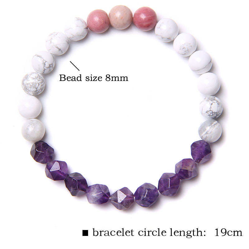 Sieviešu neregulāras krelles rokassprādze Dabīgais akmens šarms Barsprādze Akvamarīns Ahāts Kvarca Rokassprādzes Sieviešu Joga Lucky Rotaslietas 8mm