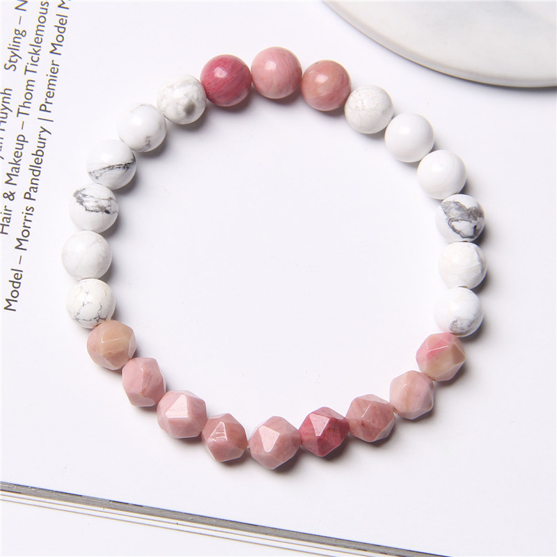 Sieviešu neregulāras krelles rokassprādze Dabīgais akmens šarms Barsprādze Akvamarīns Ahāts Kvarca Rokassprādzes Sieviešu Joga Lucky Rotaslietas 8mm