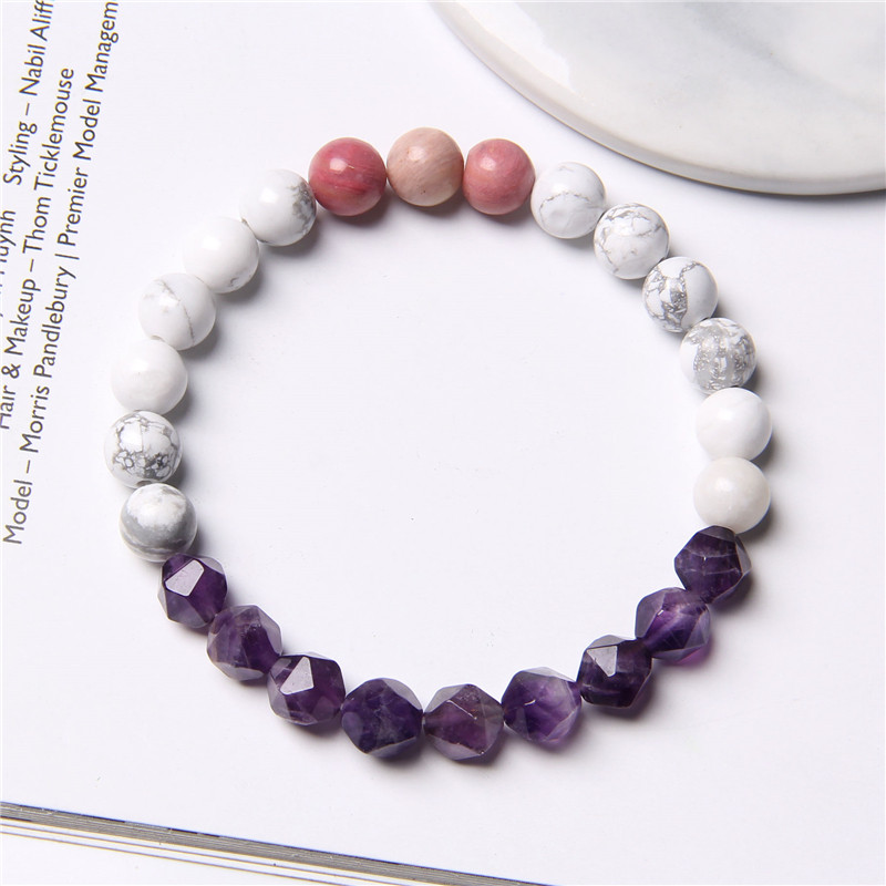 Sieviešu neregulāras krelles rokassprādze Dabīgais akmens šarms Barsprādze Akvamarīns Ahāts Kvarca Rokassprādzes Sieviešu Joga Lucky Rotaslietas 8mm