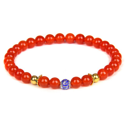 Krāsaina Emaljas Akmens Rokassprādze 6mm Dabiski Sarkans Ahāts Pērlītes Šarms Rokassprādzes Modes Oniksa Pērlīšu Rokassprādze Sievietēm Vīriešu Rotaslietas