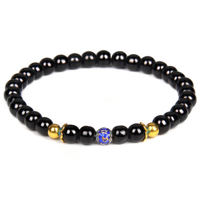 Krāsaina Emaljas Akmens Rokassprādze 6mm Dabiski Sarkans Ahāts Pērlītes Šarms Rokassprādzes Modes Oniksa Pērlīšu Rokassprādze Sievietēm Vīriešu Rotaslietas