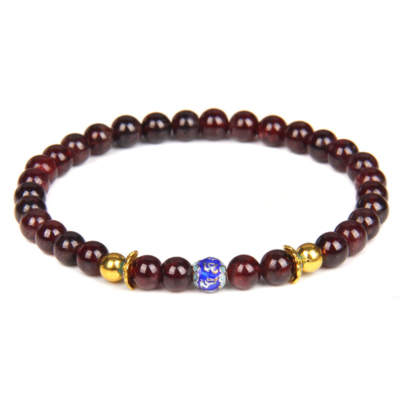 Krāsaina Emaljas Akmens Rokassprādze 6mm Dabiski Sarkans Ahāts Pērlītes Šarms Rokassprādzes Modes Oniksa Pērlīšu Rokassprādze Sievietēm Vīriešu Rotaslietas