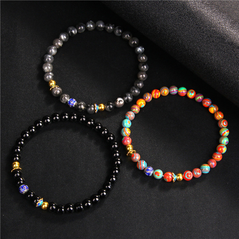 Krāsaina Emaljas Akmens Rokassprādze 6mm Dabiski Sarkans Ahāts Pērlītes Šarms Rokassprādzes Modes Oniksa Pērlīšu Rokassprādze Sievietēm Vīriešu Rotaslietas