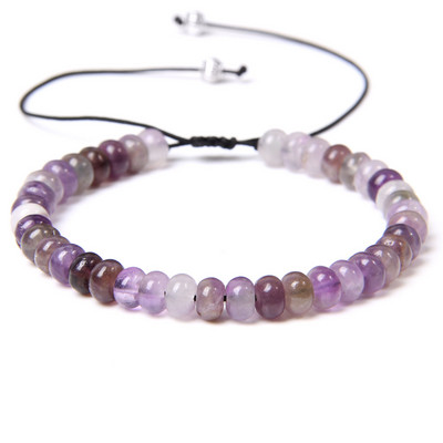 Jauna mode Sieviešu pītas rokassprādzes Riteņa forma Dabiski zaļš Aventurīns Ametisti Tīģera acs Akmens krelles Rokassprādzes Rotaslietas Dāvanas