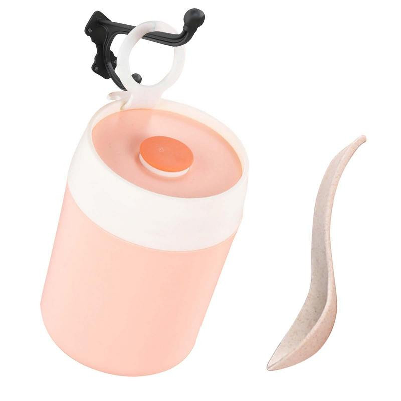 304 nerūsējošā tērauda 500 ml izolēta pārtikas burka, necaurlaidīga ar platu muti pārtikas zupas termoss ar karotes vāku skolas āra ceļojumiem