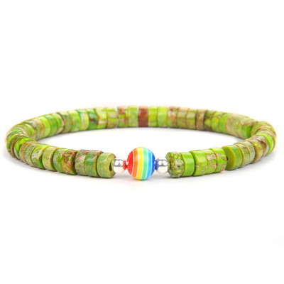 Modes 3x6 mm apaļas imperatora akmens krelles rokassprādzes sievietes vīriešiem varavīksnes krelles šarmu rokassprādzes Joga enerģijas rokassprādze Lucky Jewelry