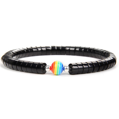 Modes 3x6 mm apaļas imperatora akmens krelles rokassprādzes sievietes vīriešiem varavīksnes krelles šarmu rokassprādzes Joga enerģijas rokassprādze Lucky Jewelry