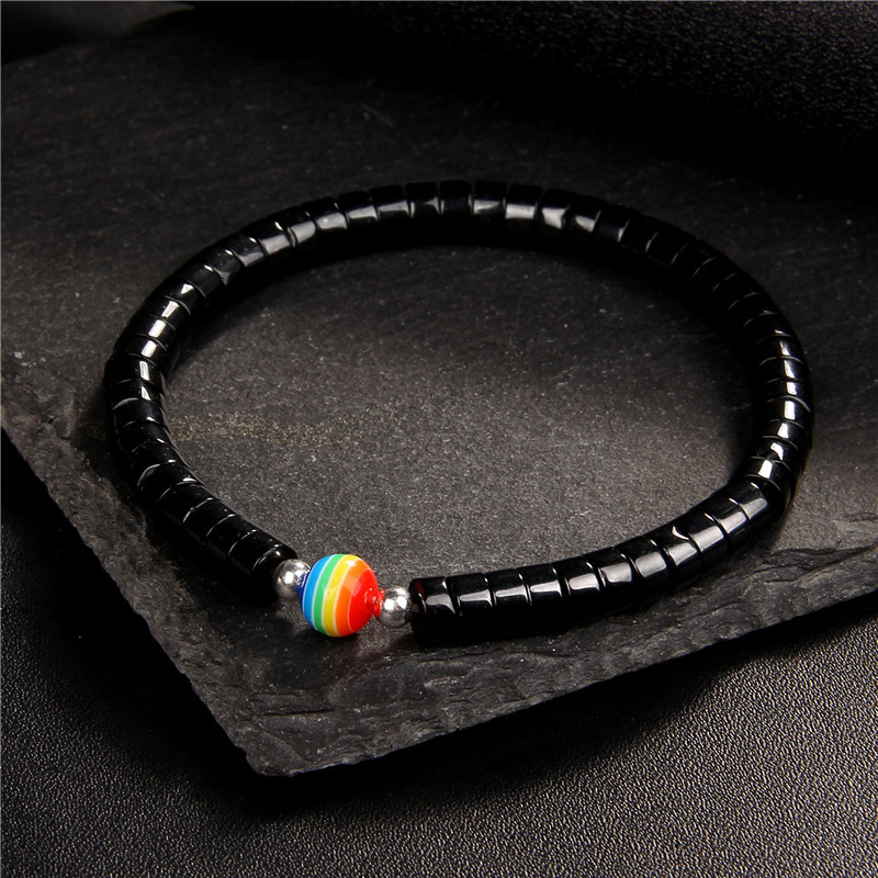 Modes 3x6 mm apaļas imperatora akmens krelles rokassprādzes sievietes vīriešiem varavīksnes krelles šarmu rokassprādzes Joga enerģijas rokassprādze Lucky Jewelry