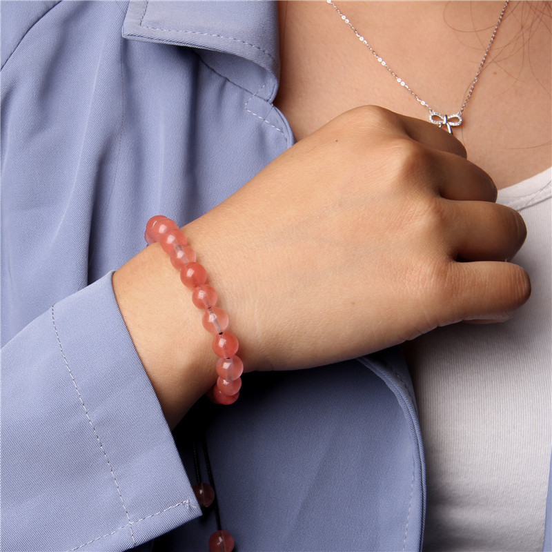 8 mm dabīgā akmens rokassprādze Regulējama ar rokām darināta ahāta apaļa krelles rokassprādzes jogas līdzsvars modes rokassprādze vīriešiem sievietēm rotaslietas dāvana