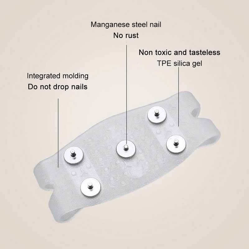 Ledus satvērējs Spike 5 kniedes virs kurpju pārsegi Pretslīdēšanas sniega rokturi skavas Nodilumizturīgi apavi Spike Grip ziemas āra aprīkojums