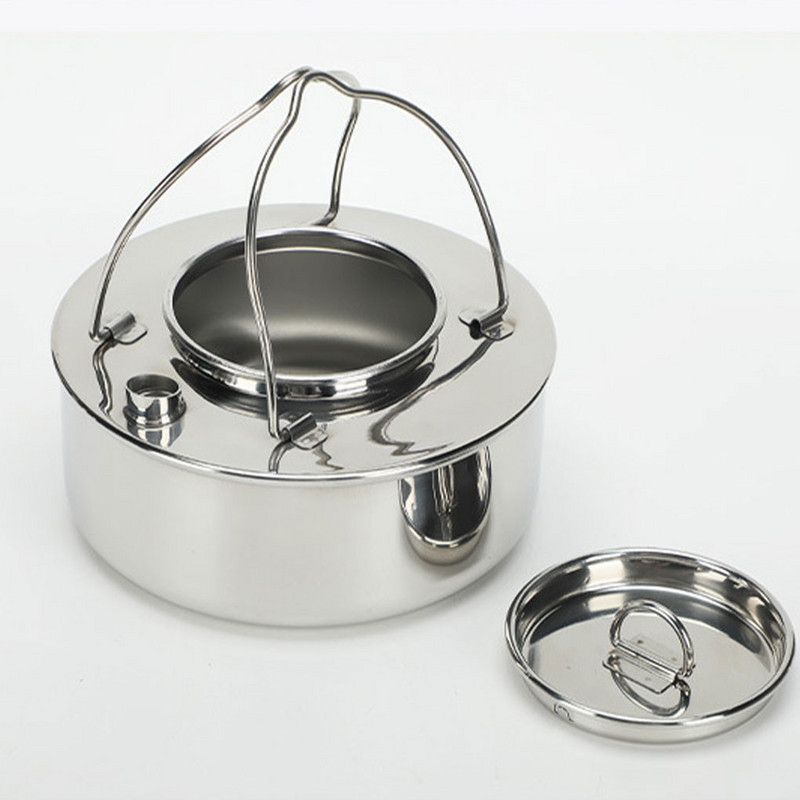 Kemping vízforraló forrázásgátló nyelű teáskanna kültéri kávéskanna könnyű parasztházi konyhai hegymászó edényekhez