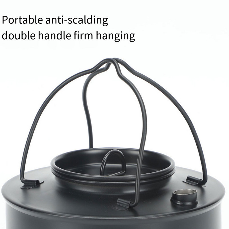 Kemping vízforraló forrázásgátló nyelű teáskanna kültéri kávéskanna könnyű parasztházi konyhai hegymászó edényekhez