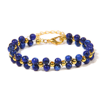 Βραχιόλι 4 χιλιοστών με πλέξη από φυσική πέτρα διπλής στρώσης Στρογγυλό βραχιόλι με χάντρες από χαλαζία Amethysts Βραχιόλια με χάντρες για γυναίκες Ανδρικά κοσμήματα Energy Yoga