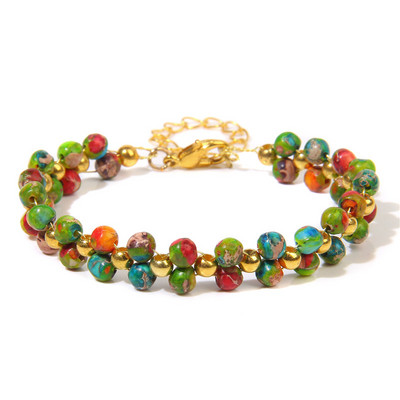 Βραχιόλι 4 χιλιοστών με πλέξη από φυσική πέτρα διπλής στρώσης Στρογγυλό βραχιόλι με χάντρες από χαλαζία Amethysts Βραχιόλια με χάντρες για γυναίκες Ανδρικά κοσμήματα Energy Yoga