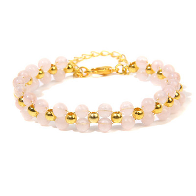 Βραχιόλι 4 χιλιοστών με πλέξη από φυσική πέτρα διπλής στρώσης Στρογγυλό βραχιόλι με χάντρες από χαλαζία Amethysts Βραχιόλια με χάντρες για γυναίκες Ανδρικά κοσμήματα Energy Yoga