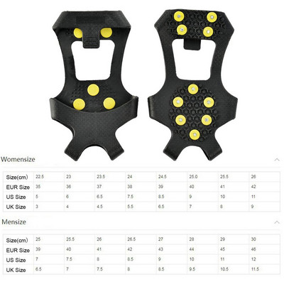 Lauko 10 dantų neslystančios ledo rankenos Griebtuvai Batai Batai Žygiai Laipiojimo ledu Batų Spygliai Laipiojimo Grandinė Krepšiai Batų Dangtis