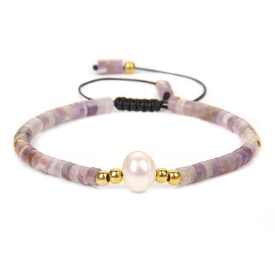 Dabīgā akmens regulējama rokassprādze Viena liela pērļu kulonu rokassprādze malahīta tīģera acs rokassprādzes vīriešiem sievietēm jogas dziedinošās rotaslietas