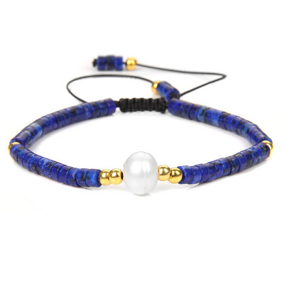 Dabīgā akmens regulējama rokassprādze Viena liela pērļu kulonu rokassprādze malahīta tīģera acs rokassprādzes vīriešiem sievietēm jogas dziedinošās rotaslietas