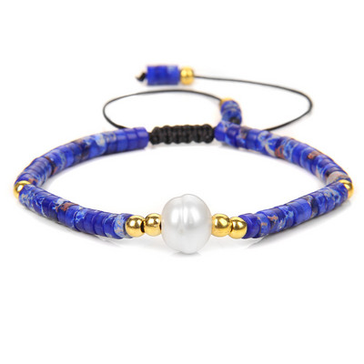 Dabīgā akmens regulējama rokassprādze Viena liela pērļu kulonu rokassprādze malahīta tīģera acs rokassprādzes vīriešiem sievietēm jogas dziedinošās rotaslietas