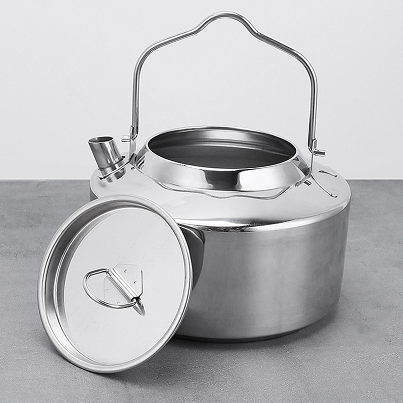 1,2 l nerūsējošā tērauda āra kempinga tējkanna kempinga tējkanna āra tējkanna pārgājieniem mugursomas piknikam