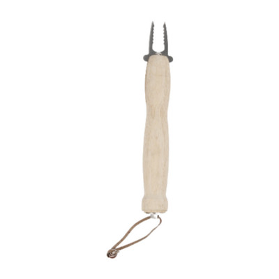 Teleskopisks pārnēsājams piknika kempings bārbekjū BBQ koka rokturis nerūsējošā tērauda dakša bārbekjū adata āra galda piederumi