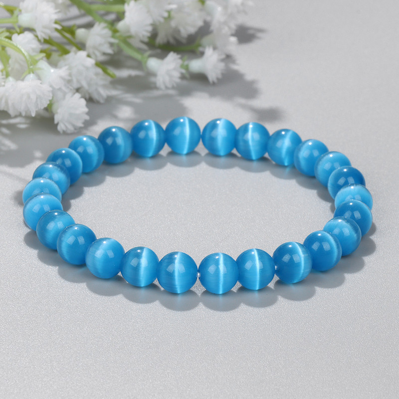 8 mm katės akių karoliukai apyrankės natūralaus akmens energijos apyrankės apvalios karoliukų apyrankės rankų darbo Reiki gydomieji papuošalai vyrams, moterims