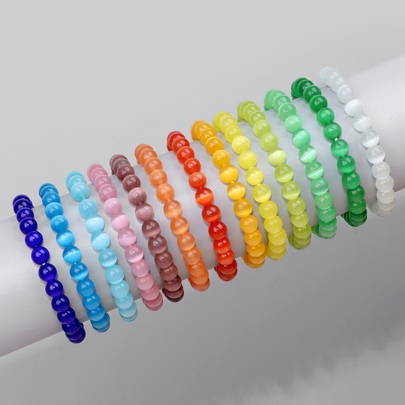 8 mm katės akių karoliukai apyrankės natūralaus akmens energijos apyrankės apvalios karoliukų apyrankės rankų darbo Reiki gydomieji papuošalai vyrams, moterims