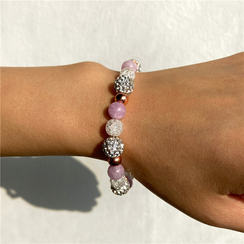 Sieviešu rokassprādze Dabīgā akmens saplaisājusi kristāla ahāta rokassprādze Moderna jogas krelles šarms rokassprādzes rotaslietas sievietēm dzimšanas dienas dāvana