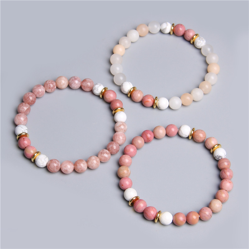 Dabīga amazonīta akmens rokassprādze sievietēm apaļa kvarca kristāla krelles šarmu rokassprādzes ar rokām darinātas laimīgas rokassprādzes rotaslietas dāvanas meitenēm