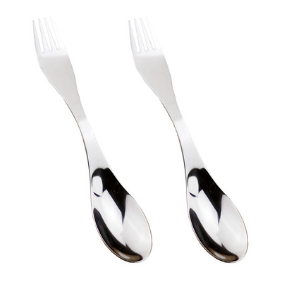 2 buc Spork cu două capete Veselă de camping Ustensile de servire pentru salată Lingură Furculiță Călătorie