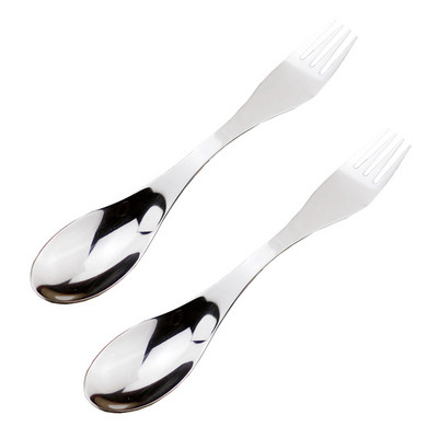 2 db Kétvégű Spork Camping étkészlet saláta tálaló edények Spoon Fork Travel