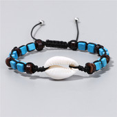 Kvadrātveida formas dabīgā akmens rokassprādze apvalka kulonu rokassprādze Krāsains imperatora akmens rokassprādzes vīriešiem sievietēm elastīgas pludmales rotaslietas