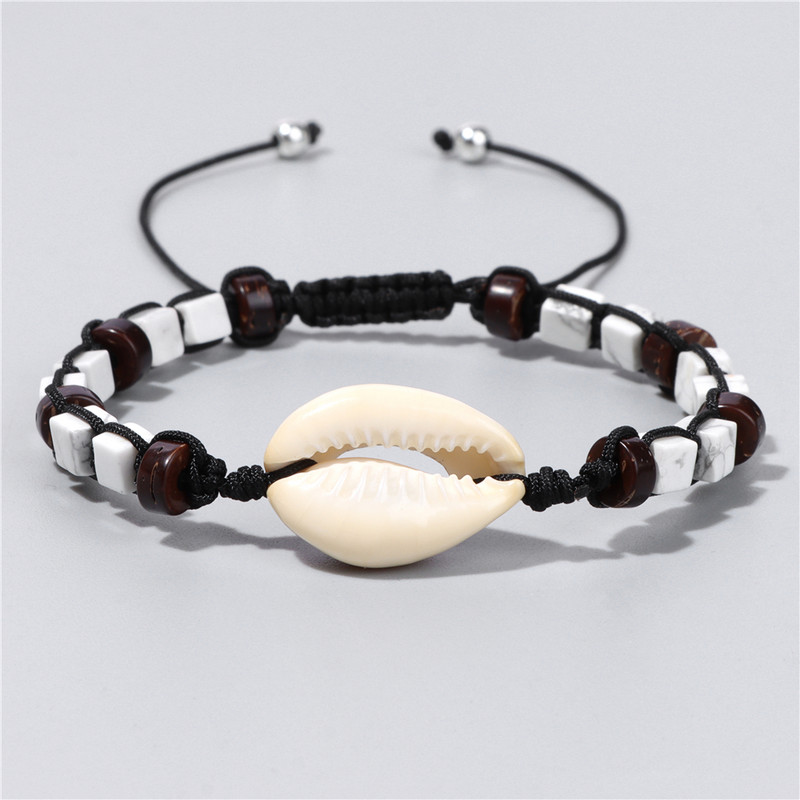 Kvadrātveida formas dabīgā akmens rokassprādze apvalka kulonu rokassprādze Krāsains imperatora akmens rokassprādzes vīriešiem sievietēm elastīgas pludmales rotaslietas