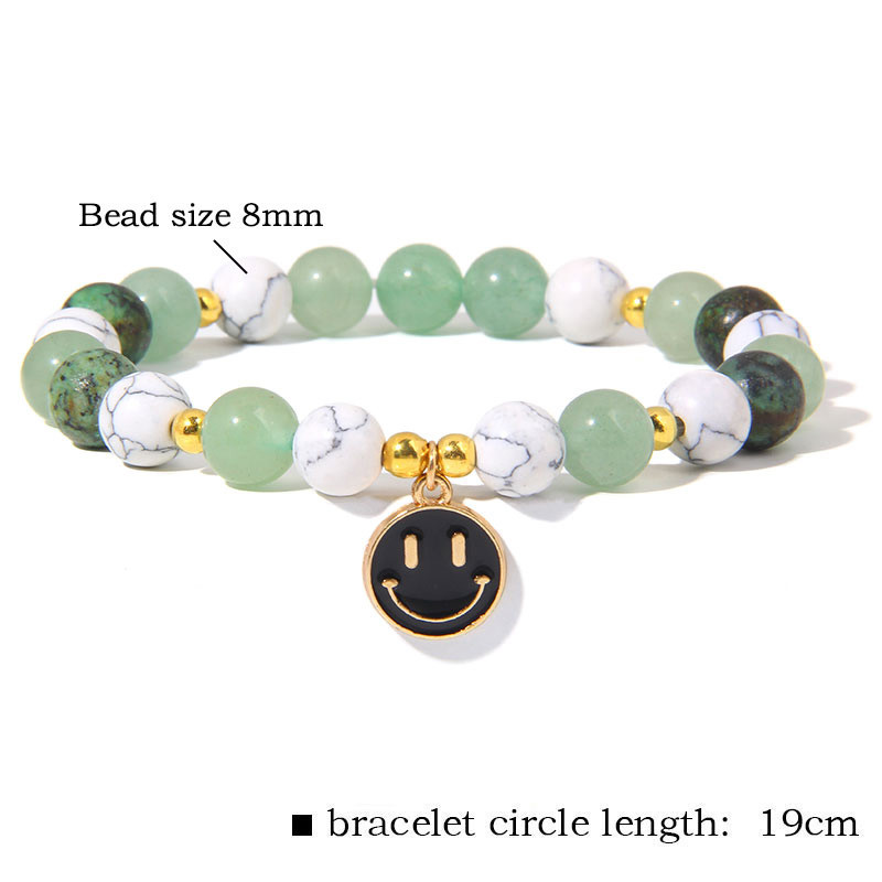 Moderns dabīgā akmens kvarca krelles, burvīgas rokassprādzes, smaids kulons, jaukas rokassprādzes vīriešiem sievietēm, kaķa acs, ametists, rotaslietas, dāvanas 8 mm