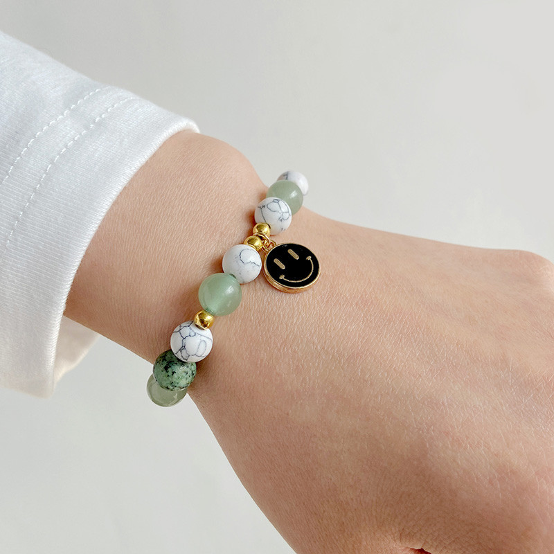 Moderns dabīgā akmens kvarca krelles, burvīgas rokassprādzes, smaids kulons, jaukas rokassprādzes vīriešiem sievietēm, kaķa acs, ametists, rotaslietas, dāvanas 8 mm