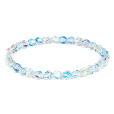 6 mm stikla kristāla mēnessakmens rokassprādzes Daudzkrāsains matēts mirdzošs akmens krelles šarms rokassprādzes ar rokām darinātas sieviešu rokassprādzes jogas rotaslietas