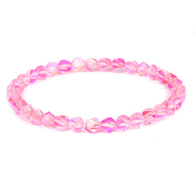 6 mm stikla kristāla mēnessakmens rokassprādzes Daudzkrāsains matēts mirdzošs akmens krelles šarms rokassprādzes ar rokām darinātas sieviešu rokassprādzes jogas rotaslietas