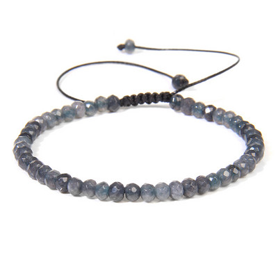 Ar rokām darināta akmens pērlīšu rokassprādze 3x4mm slīpēta halcedona pērlīšu rokassprādze, regulējama sievietēm vīriešiem dziednieciskās jogas rotaslietas dāvanas