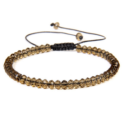 Ar rokām darināta akmens pērlīšu rokassprādze 3x4mm slīpēta halcedona pērlīšu rokassprādze, regulējama sievietēm vīriešiem dziednieciskās jogas rotaslietas dāvanas