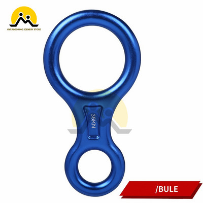 Laipiojimo uolomis 8 formų aštuonių žiedų nuleidimo įtaisas, 35 KN nusileidimo įtaisas, karabinas, skirtas lauke nusileisti nuokalnėje