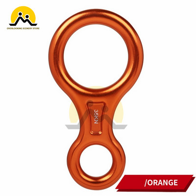 Laipiojimo uolomis 8 formų aštuonių žiedų nuleidimo įtaisas, 35 KN nusileidimo įtaisas, karabinas, skirtas lauke nusileisti nuokalnėje