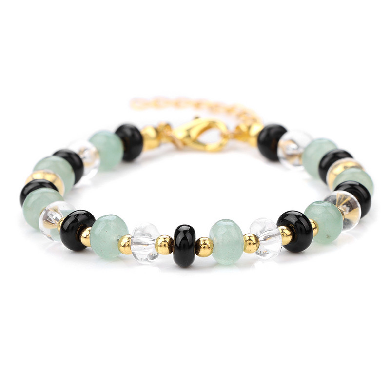 Apvalios formos karoliukai Apyrankė Natūralus akmuo Tiger Eye Lapis Lazuli Apyrankės Energiją reguliuojančios elastinės Papuošalai Vyrams Moterims