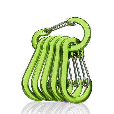 Kis méretű, 5 cm-es karabineres kampós kulcstartó kültéri kempinges túrázáshoz