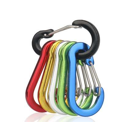 Kis méretű, 5 cm-es karabineres kampós kulcstartó kültéri kempinges túrázáshoz