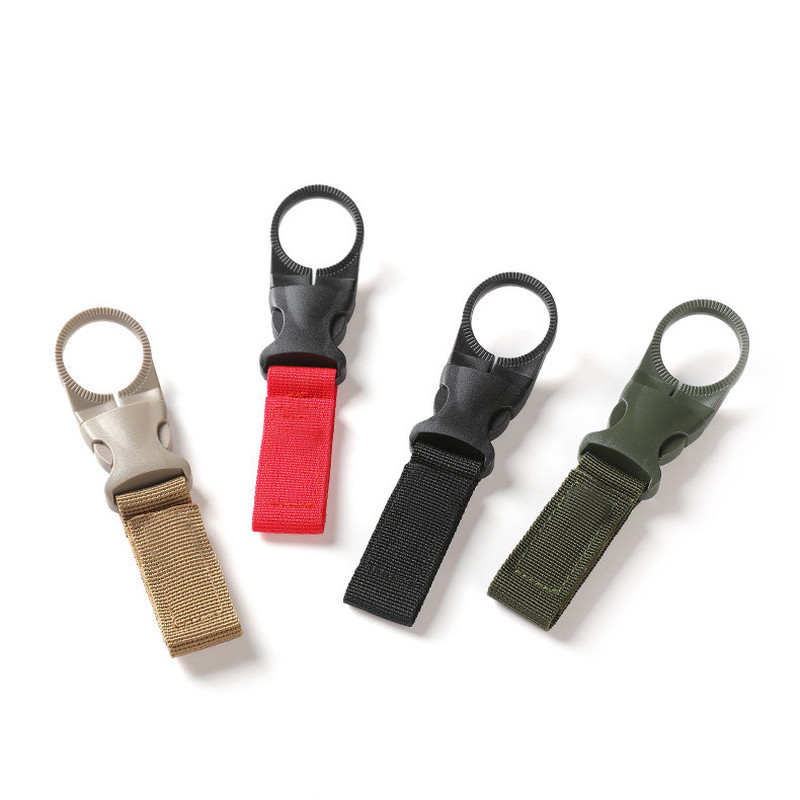 Karabīnes Taktiskais aprīkojums Ūdens pudeles turētājs Jostas skava Militārais neilona siksnas sprādzes āķis āra kempinga aprīkojums EDC rīki